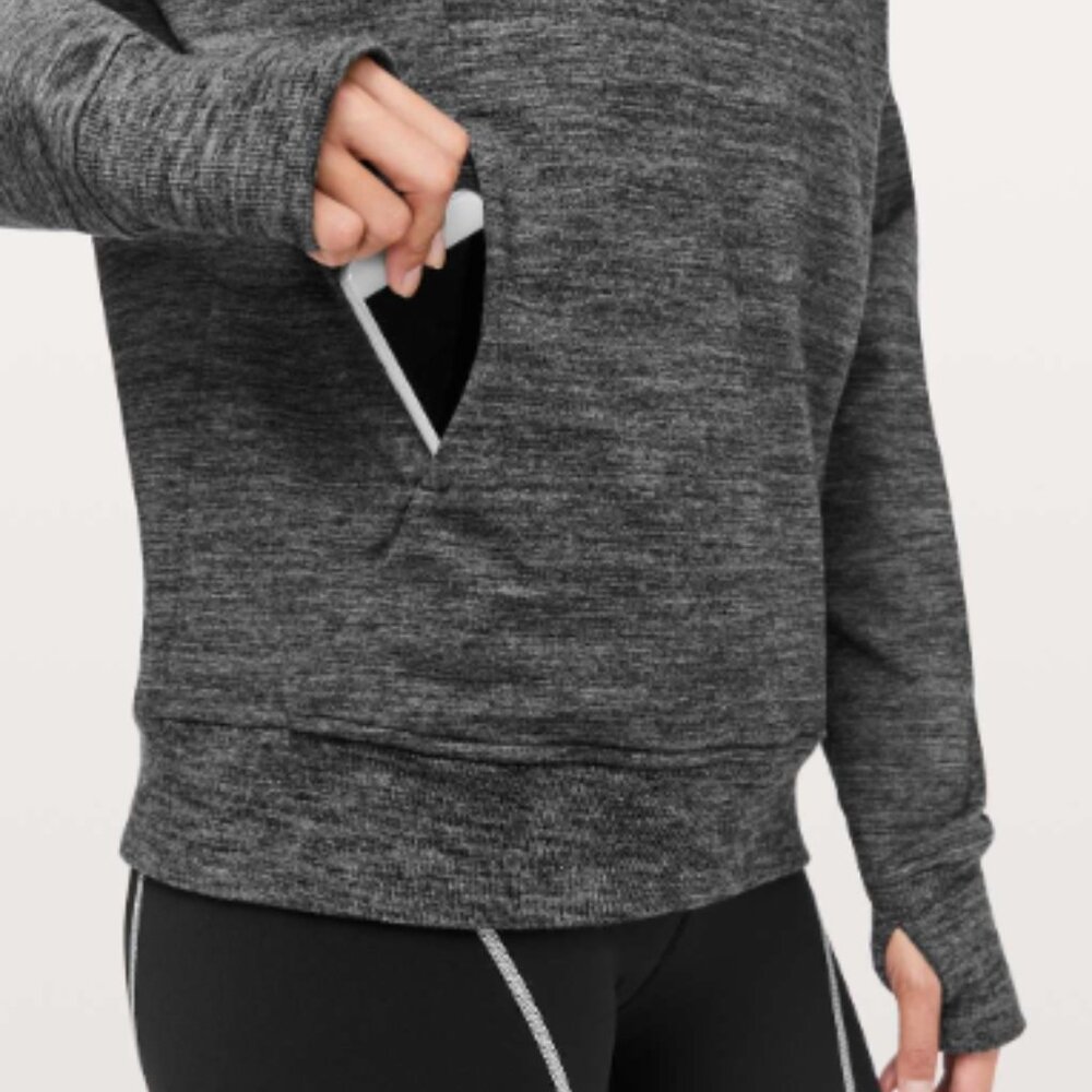 Lululemon Scuba Pullover Heathered Core Dark Grey - Picture 3 of 8